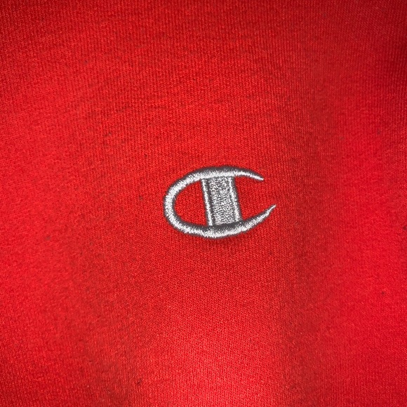 Orange Cropped Champion Hoodie🔥 - Picture 4 of 5